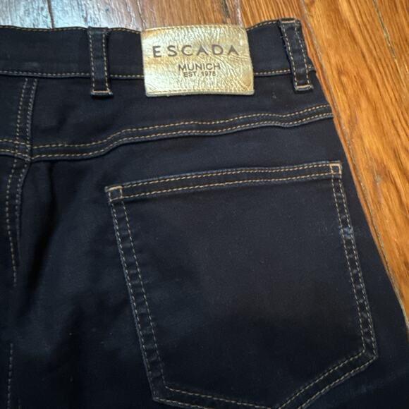 Escada Women's Jeans Dark Blue Wash Slim Skinny Mid Rise Size 8 30x32 Super Soft - Picture 4 of 14